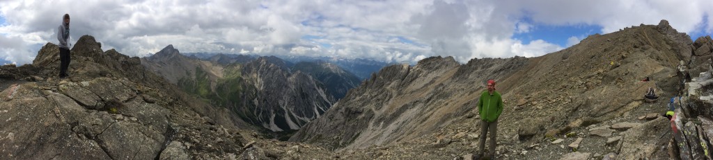 Panoramafoto auf der Muttekopfscharte